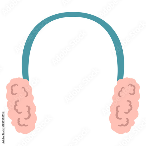 Winter earmuffs flat