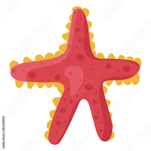 Red starfish illustration