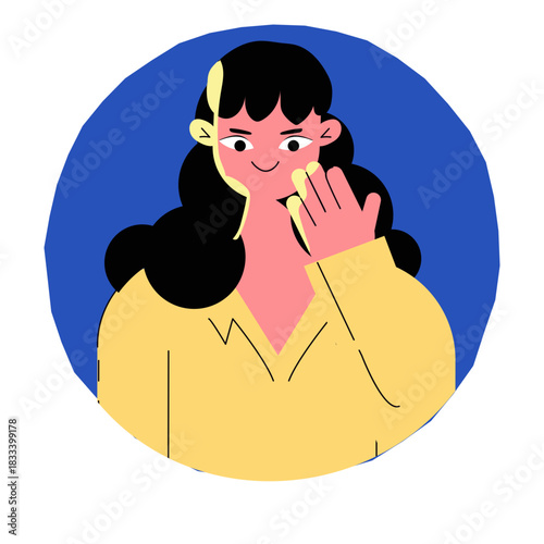 Covid 19 touching face icon