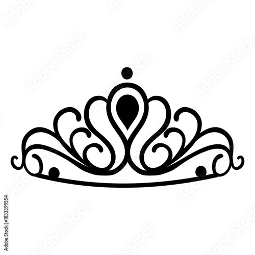 Quinceanera tiara stroke