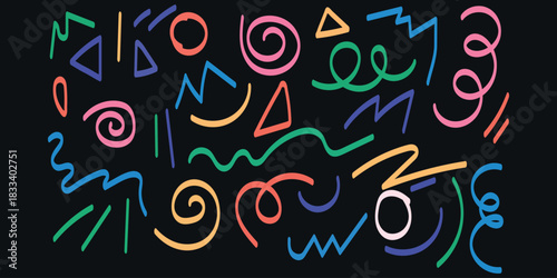 Underline Vector Set Hand-Drawn Brush Strokes and Vintage Dividers. Calligraphic Underline and Border Vector. Black Brushstroke Underlines and Swirl Dividers. Eps 10. Black marker and brush stroke set