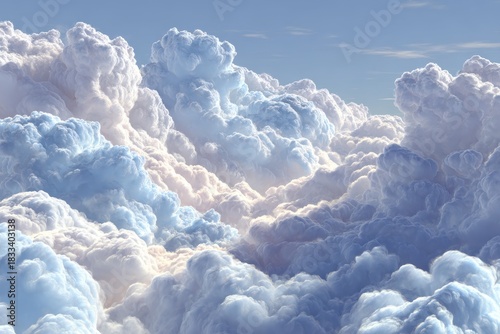 Dramatic billowing formation of light blue clouds resembling smoke against white sky, suggesting a powerful and potentially dangerous event