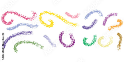 Set of hand drawn doodle lines underlines and squiggle lines, scribbles elements. Decorative doodles sketch scribble hand drawn handmade pencil pen marker set vector graphic design illustration.