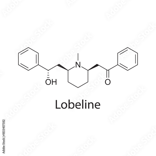 Levallorphan molecular structure, opioid antagonist–agonist drug, clean scientific vector diagram, skeletal chemical formula