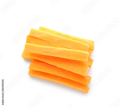 Slices of fresh carrots on ...