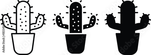 Complete Nature and Ecology Icons Climate Plants Cactus Leaf Environment Set Vector Silhouette and Pictogram..eps