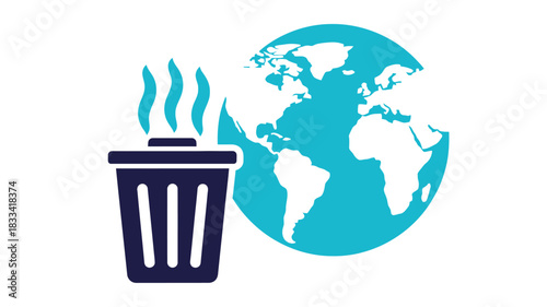 Global waste management and pollution concept a world nearing its tipping point