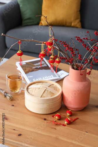 Vase with tree branches, Ch...