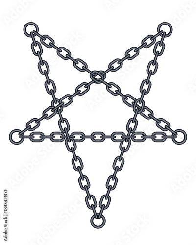 Chain pentagram illustration