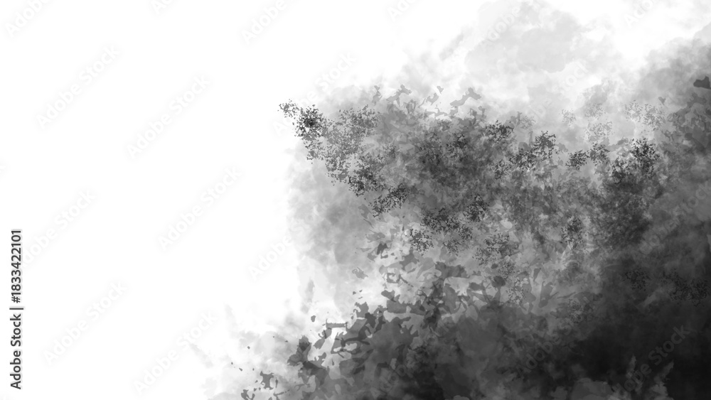 Obraz premium Wisps of white smoke swirling against a stark black background