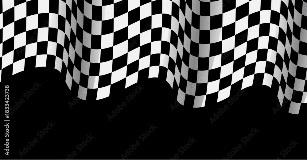 Obraz premium Flag race finish background. Rally checkerboard pattern design. Formula f1 auto motocross winner background.