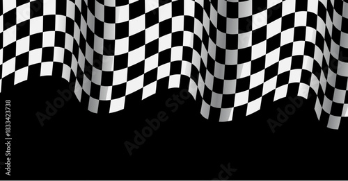 Flag race finish background. Rally checkerboard pattern design. Formula f1 auto motocross winner background.