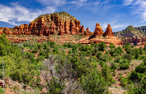 Beautiful red rocks and green forests of Sedona Arizona