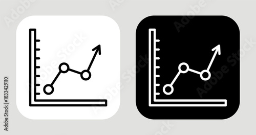 Trend Pulse Icon In Black and White Line Style