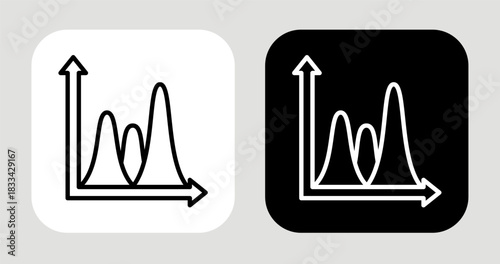 Dynamic Curve Icon In Black and White Line Style