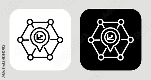 Insight Pattern Icon In Black and White Line Style
