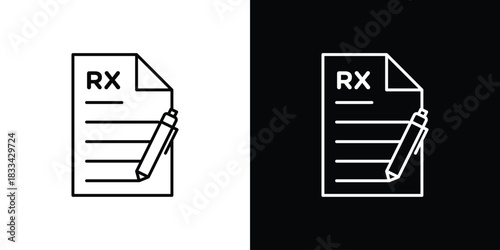 Prescription icons Vector Logo Template Illustration Design