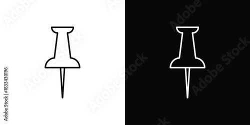 Push pin icons Vector Logo Template Illustration Design