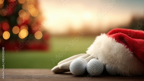 x-mas theme - SANTA CLAUS at the golf course