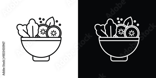 Salad icons Vector Logo Template Illustration Design