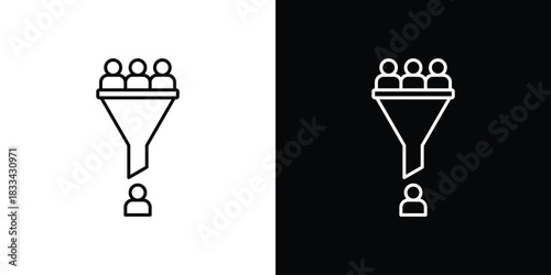 sales conversion icons Vector Logo Template Illustration Design