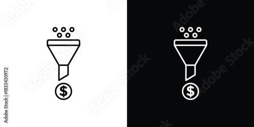 Sales funnel icons Vector Logo Template Illustration Design