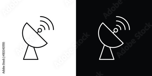 Satellite dish icons Vector Logo Template Illustration Design