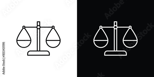 Scales icons Vector Logo Template Illustration Design