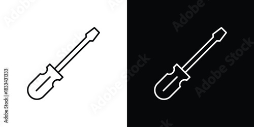 Screwdriver icons Vector Logo Template Illustration Design
