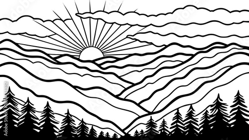 Very beautiful autumn sunrise over the Great Smoky Mountains, featuring glowing ridges, warm seasonal colors, and soft atmospheric layers that create a serene natural panorama.