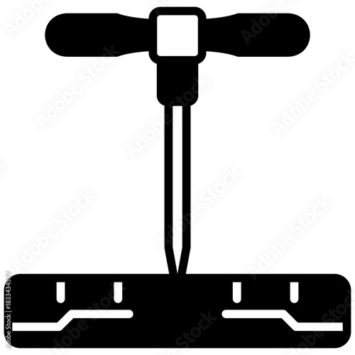 Awl Punch Glyph Icon, Mini Illustration Relate To Carpentry, Wood Industry. Use For Modern Concept, Ui, Ux Web And App Development.
