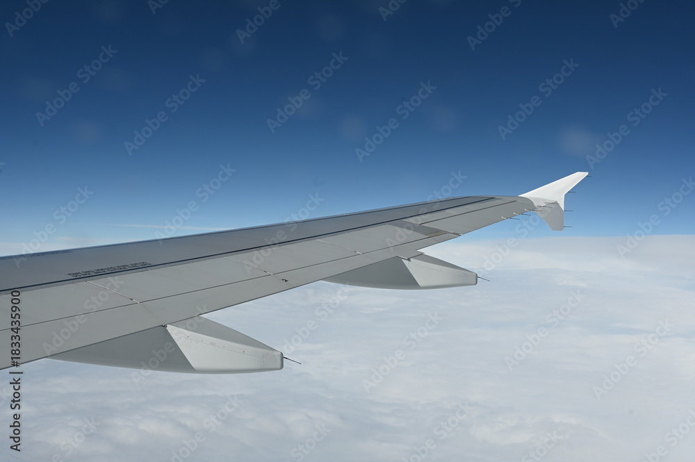 Fototapeta premium Blick aus einem Flugzeug