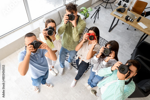 Group of photographers with...