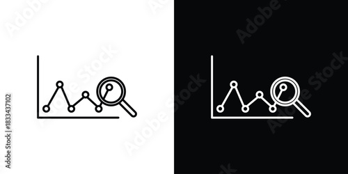 Predictive analytics icons isolated outline vector icon with editable stroke