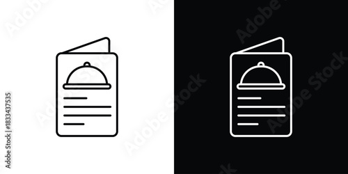 Restaurant menu icons isolated outline vector icon with editable stroke