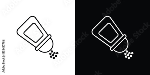 Salt icons isolated outline vector icon with editable stroke