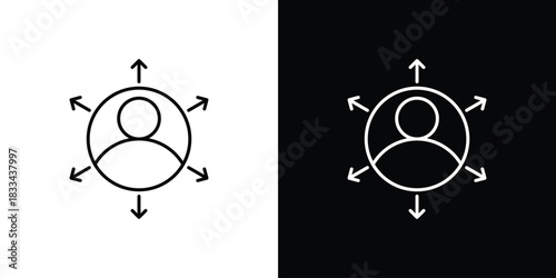Self awareness icons isolated outline vector icon with editable stroke