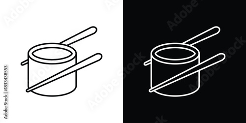Sushi icons isolated outline vector icon with editable stroke