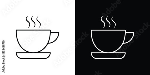Tea icons isolated outline vector icon with editable stroke