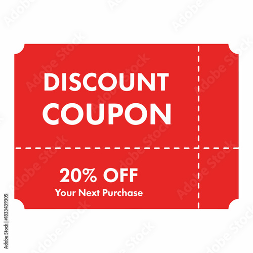 Red Discount ticket save 20%
