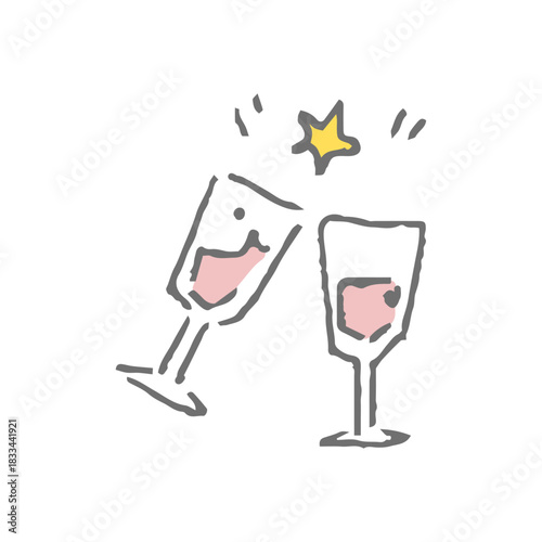 クリスマス　小物　シャンパン

