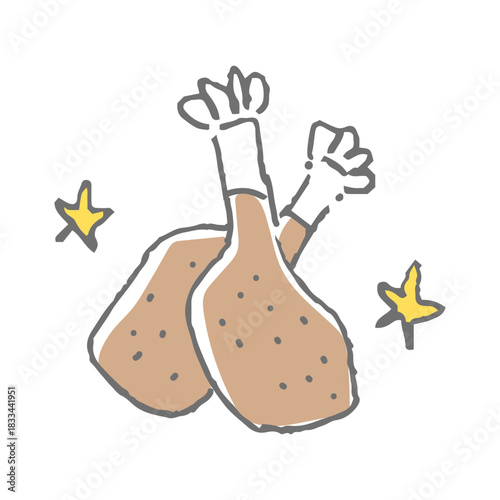 クリスマス　小物　チキン

