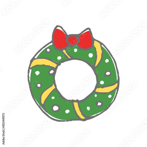 クリスマス　小物　クリスマスリース1


