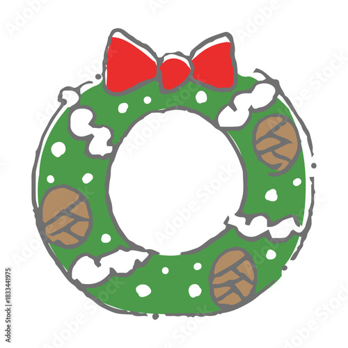 クリスマス　小物　クリスマスリース2

