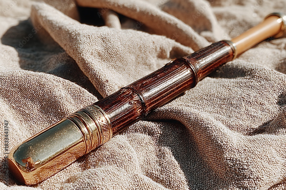 Naklejka premium Rustic umbrella design reflecting traditional craftsmanship high resolution picture