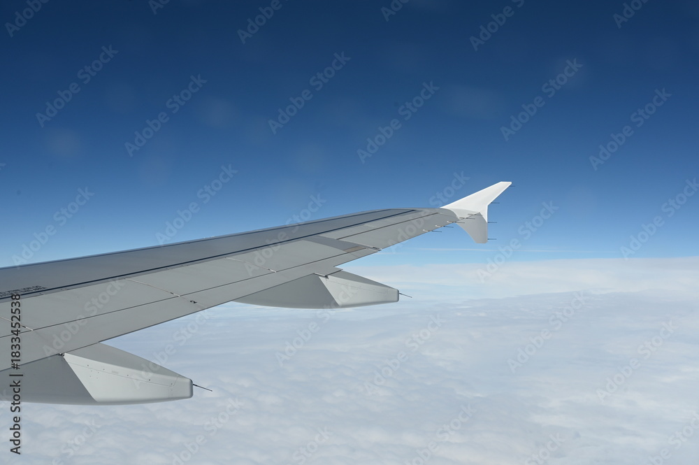 Fototapeta premium Blick aus einem Flugzeug