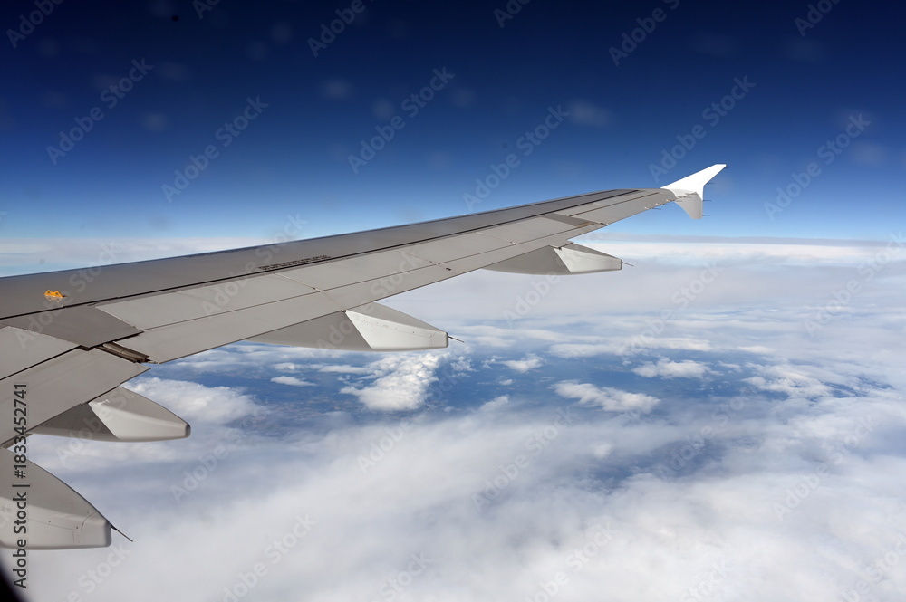 Fototapeta premium Blick aus einem Flugzeug