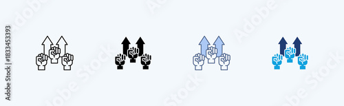 Empowerment Multiple Icon Illustration Vector