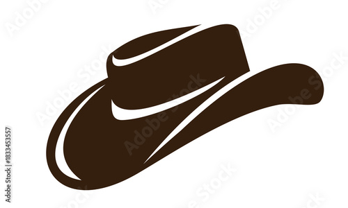 icon cowboy hat vector logo