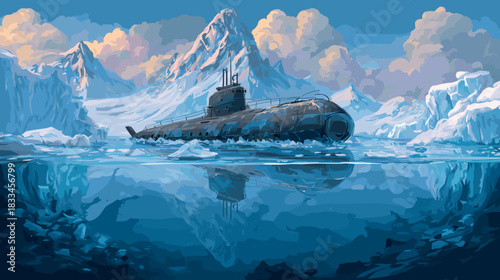 Submarine Vector Illustration